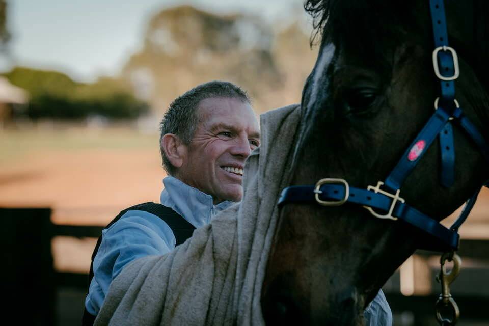 Tony 'Tubba' Williams after one of his early morning trackwork outings. Picture by Joan Faras