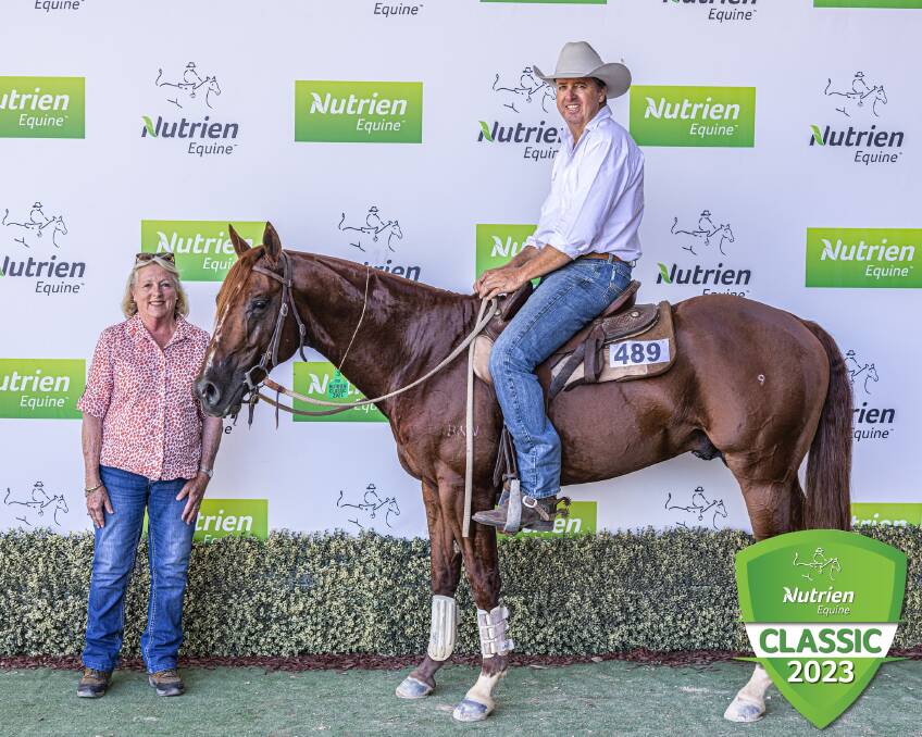 SHADES OF METALLIC sold for $115,000 on account of BARBARA WILLIAMS and purchased by MANN BEEF PTY LTD. This stallion is by METALLIC CAT and out of NINE SHADES O REY. Picture by Ropes N Spurs Photography