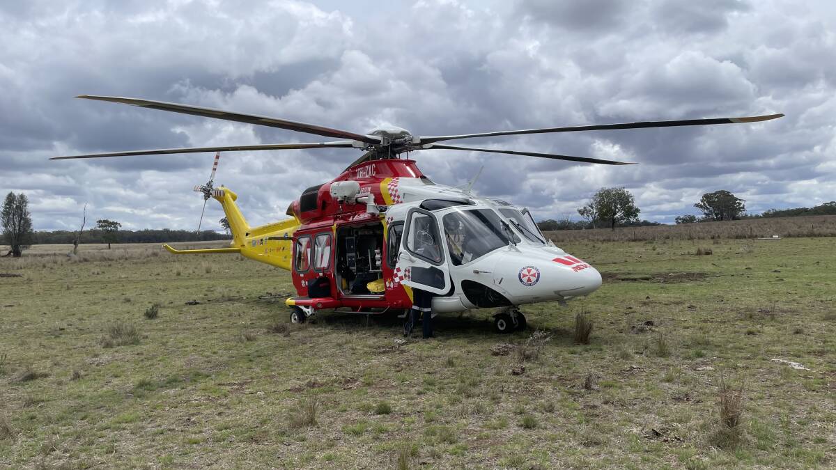 The Westpac Rescue Helicopter was called to Cherry Tree Hill on Saturday. Picture supplied