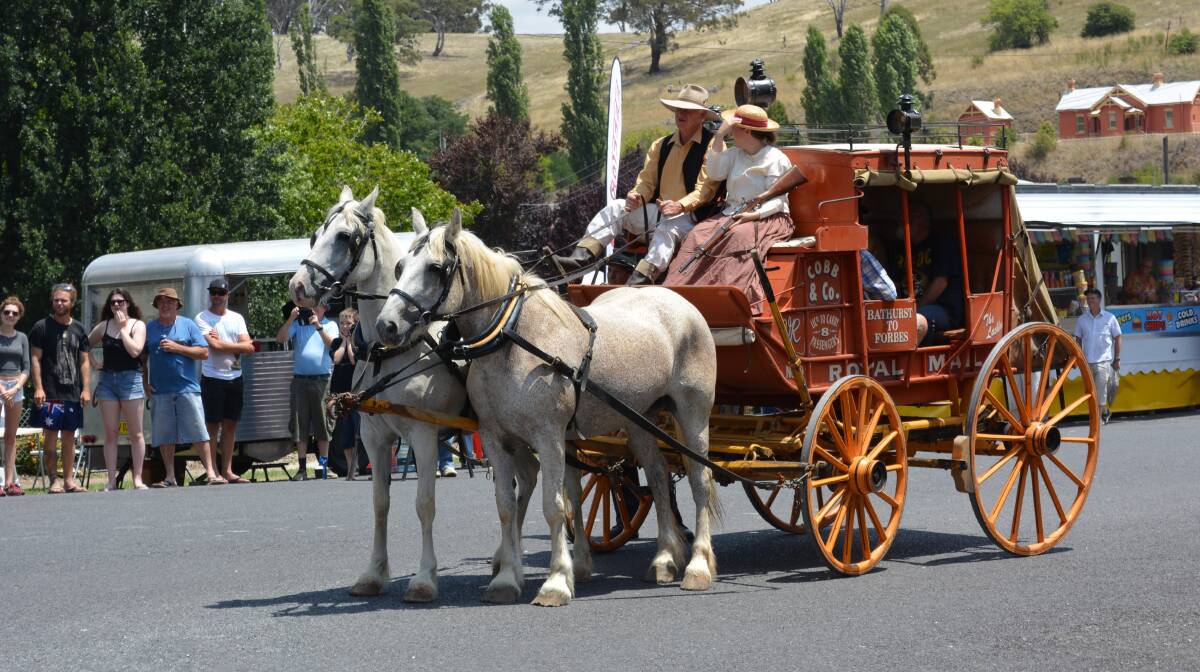 Horse drawn carriage rides taking place at the Carcoar Village Fair on Australia Day in 2016. More than 3,500 people are expected to hit the Carcoar streets on Friday. 