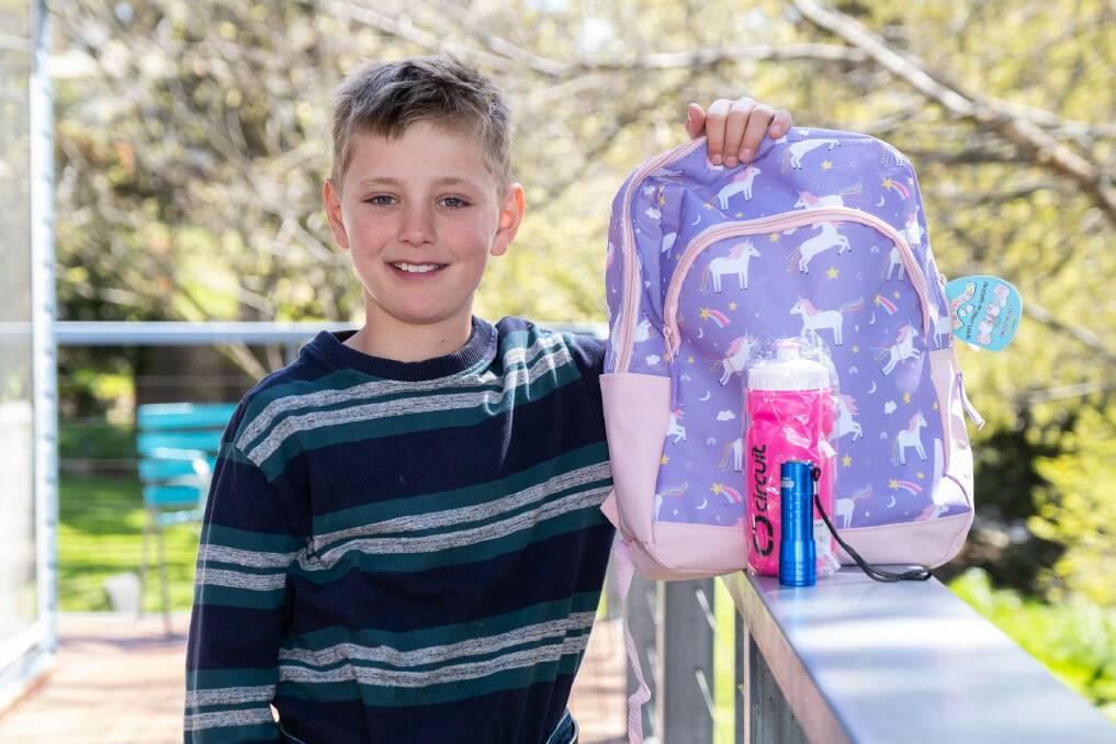 Walcha student Simon Wellings started the project to provide backpacks filled with items like toiletries and school supplies to children who have been rushed into out-of-home-care.