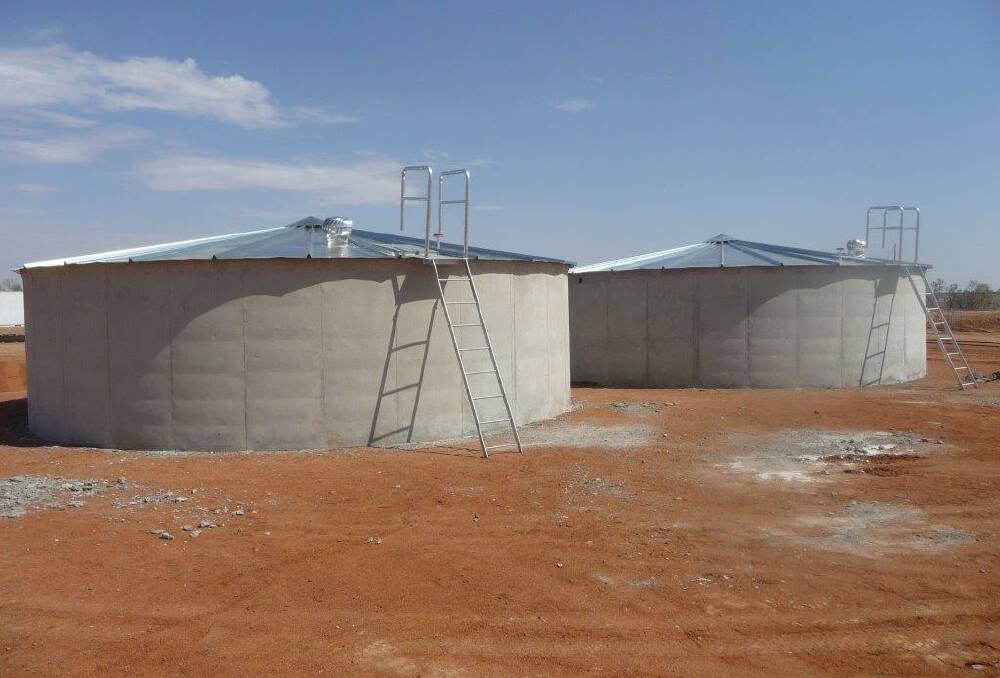Two Terry Miller Concrete Tanks in Quirindi, made for the council.