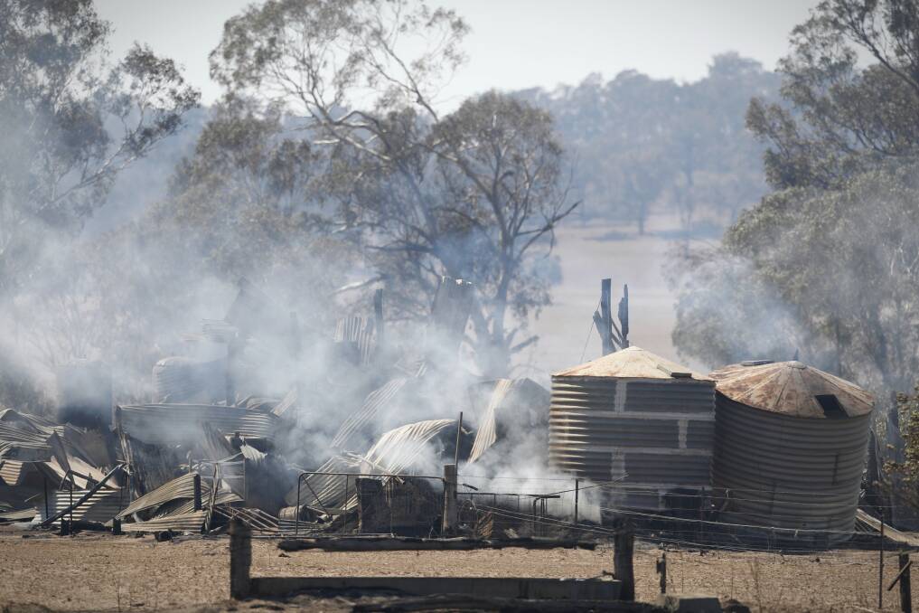 The Sir Ivan bushfire raced through 55,000 hectares of farmland, destroying 32 homes and killing thousands of head of livestock. Photo Alex Ellinghausen