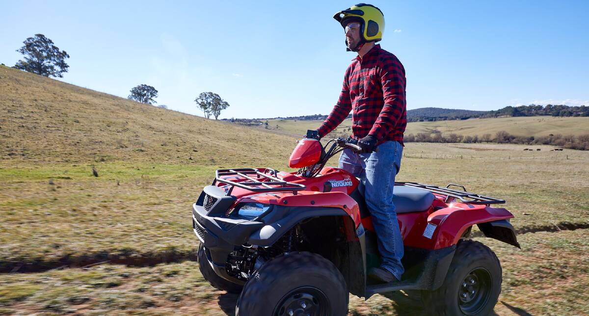 A key recommendation of the FCAI is helmets should always be worn when riding an ATV.
