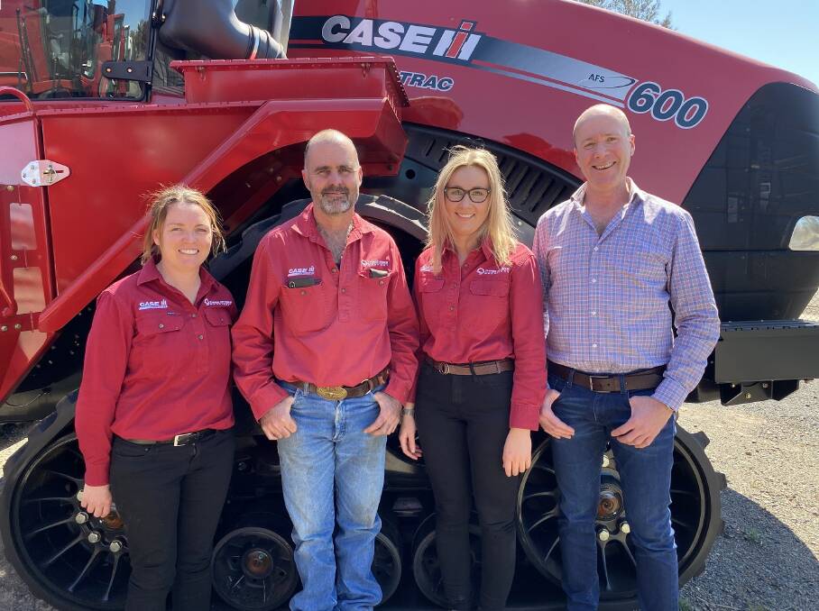 GOING FOR GROWTH: The Three Rivers management team of Kate Whiteley, Ray Watson, Ruth Plunkett and John Plunkett will be playing a bigger role for Case IH in Central West NSW. 