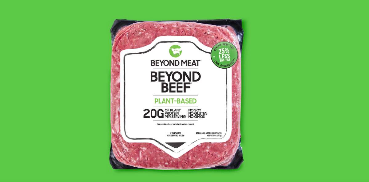 Beyond Beef, a plant-based ground beef substitute, is scheduled for launch in US retailers this year.  