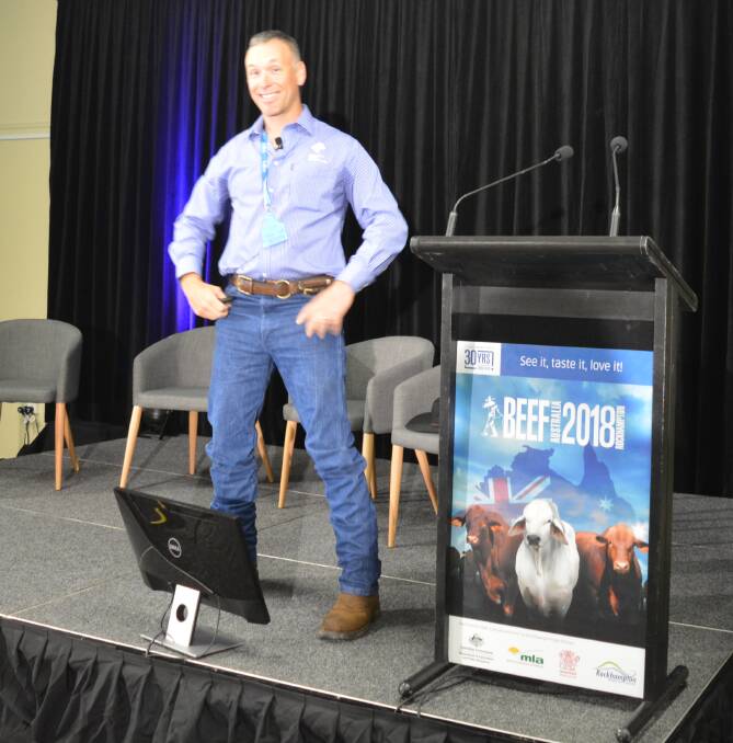 In a sometimes colourful address at Beef Australia 2018, WA vet, Dr Enoch Bergman, urged cattle producers everywhere to tackle Bovine Viral Diarrhoea Virus (BVDV). Dr Bergman hams it up for our camera. 