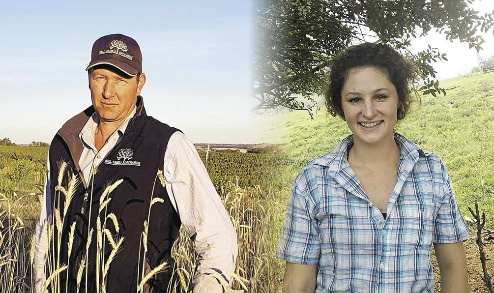 Cherry grower Chris Hall, Wallendbeen, and dairy farmer Renae Collins, Megan, have been chosen from a panel of judges to represent agriculture as leaders during 2020. These winners were announced in Sydney yesterday.