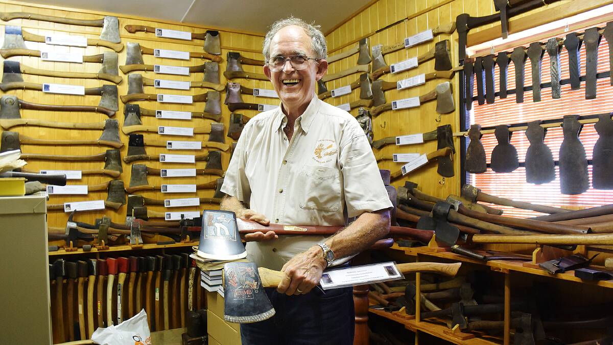 Doug Campbell, Kyogle, has spent a lifetime in the timber business and retains a keen eye for historic axes that span the ages.