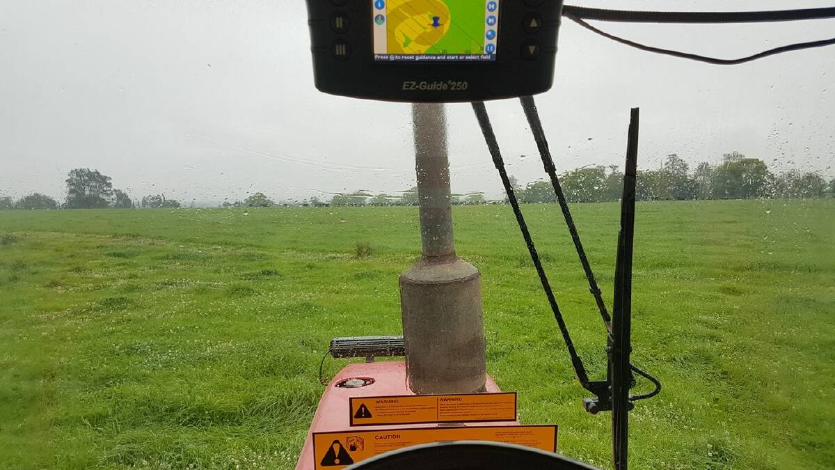 Nearly an inch fell at Greenridge via Casino where dairy farmer Ben Gould snapped a photo while applying fertiliser in the wet. The respite will aid a dry start to summer.