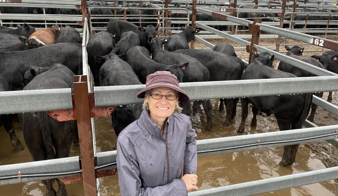 Angus weaner steers from Debbie Jackson, who farms with her partner Doug Williams at Tenterfield sold this pen, 303kg for 436c/kg or $1321, at the Tenterfield Ray White sale on Thursday.