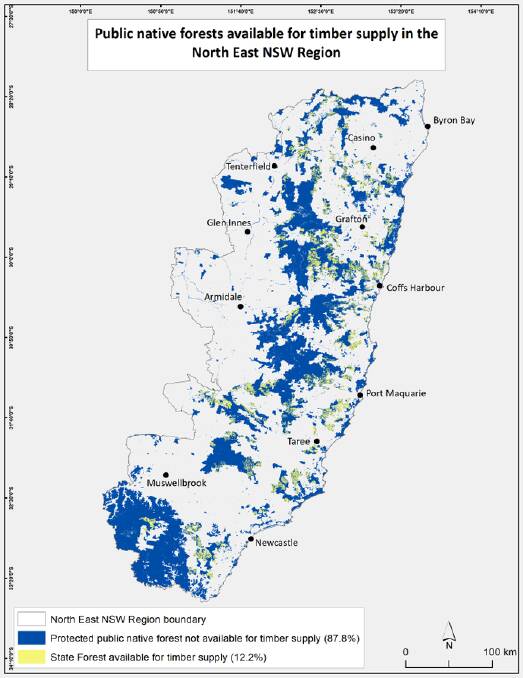 National parks out-number state forests in their number of hectares by a substantial margin on the North Coast while agriculture retains the lion's share.
