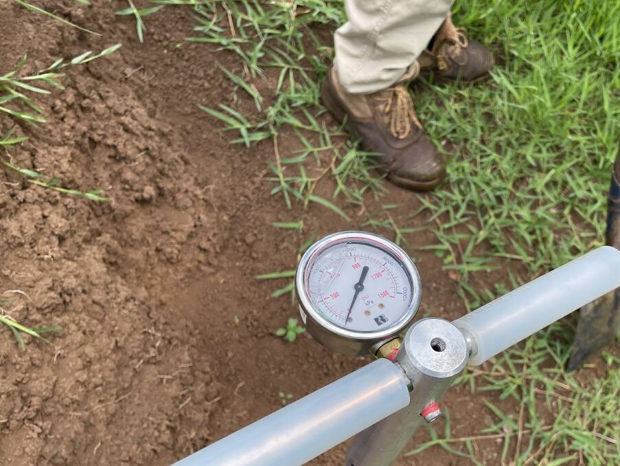A penetrometer is useful for measuring soil compaction.