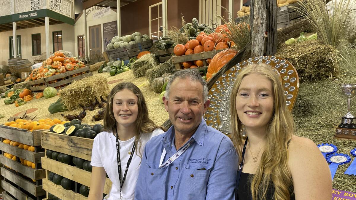 Indira, Peter and Gabbie Barratt of Inverell share a passion for presenting the best produce at the Sydney Royal district exhibit.