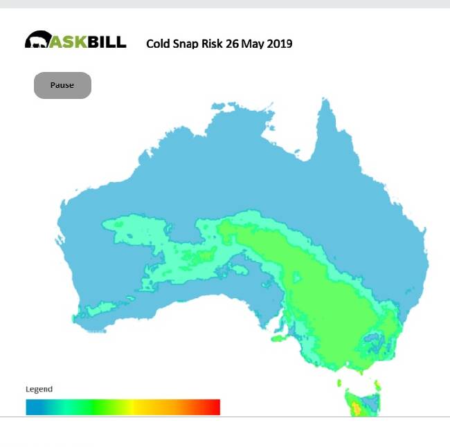 This cold snap risk warning offered by predictive program Ask Bill is just one of its many amazing features. the program's development proved to be a highlight for the retiring Sheep Co-operative Research Centre.