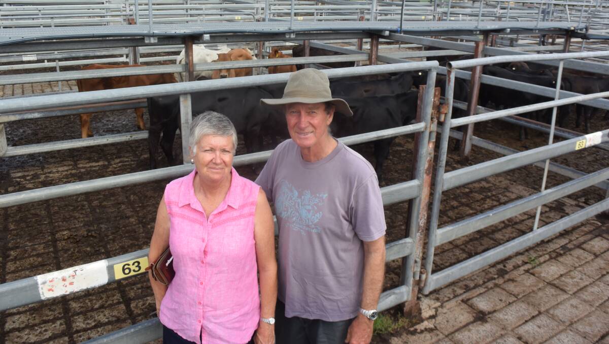Julie Begley and Lance Knox, Mylneford, were in the market for replacements after an early destocking and follow up rain since Christmas has left them with a paddock of feed.