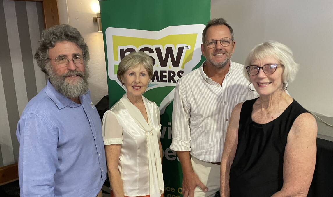 NSW Farmers' immediate past president James Jackson meets with new Tweed branch members Sandra Hawken, secretary; Craig Huf, chairman and Jan Fletcher, treasurer.