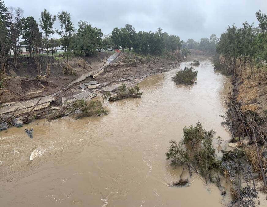 The Richmond River flood carved a new riverbank at Casino before rushing to meet swollen tributaries to produce a combined inundation 10-30pc above record heights with cattle still being discovered two weeks after the event.