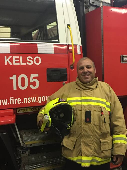 ON FIRE: Kelso firefighter Deputy Captain Shane Kearney has been awarded the Australian Fire Service Medal. Photo: SUPPLIED