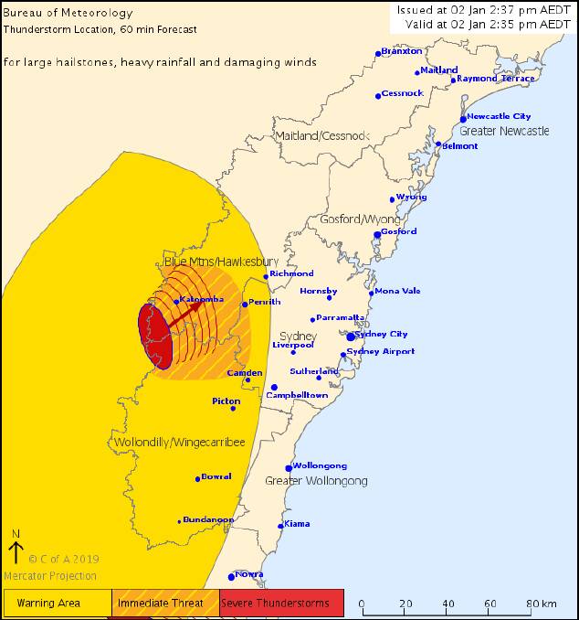 Hail, heavy rain and winds warning for Tablelands, South Coast, Sydney