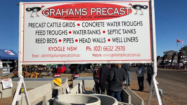 Water and feed troughs on show at Grahams | Video