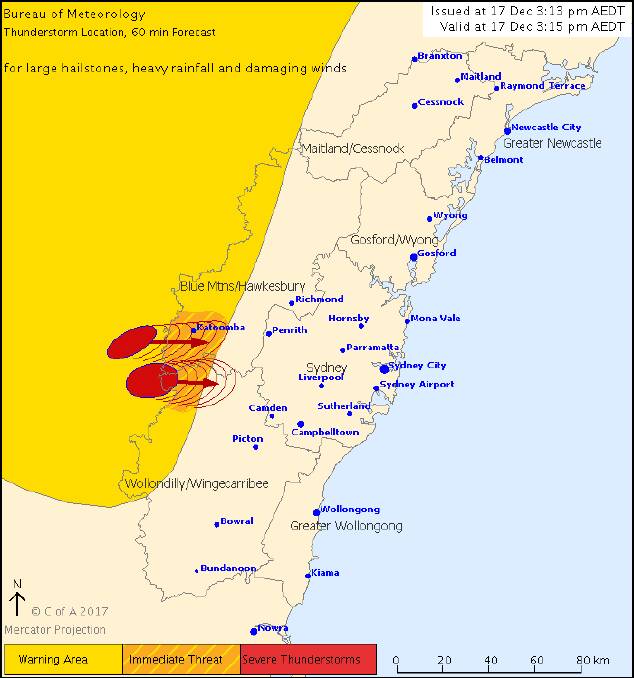 Severe thunderstorm warning for Central West, northern districts
