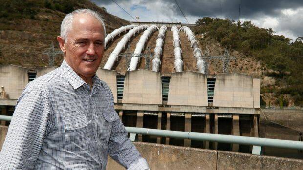 Malcolm Turnbull at the Snowy Hydro power station in March. Photo: Alex Ellinghausen