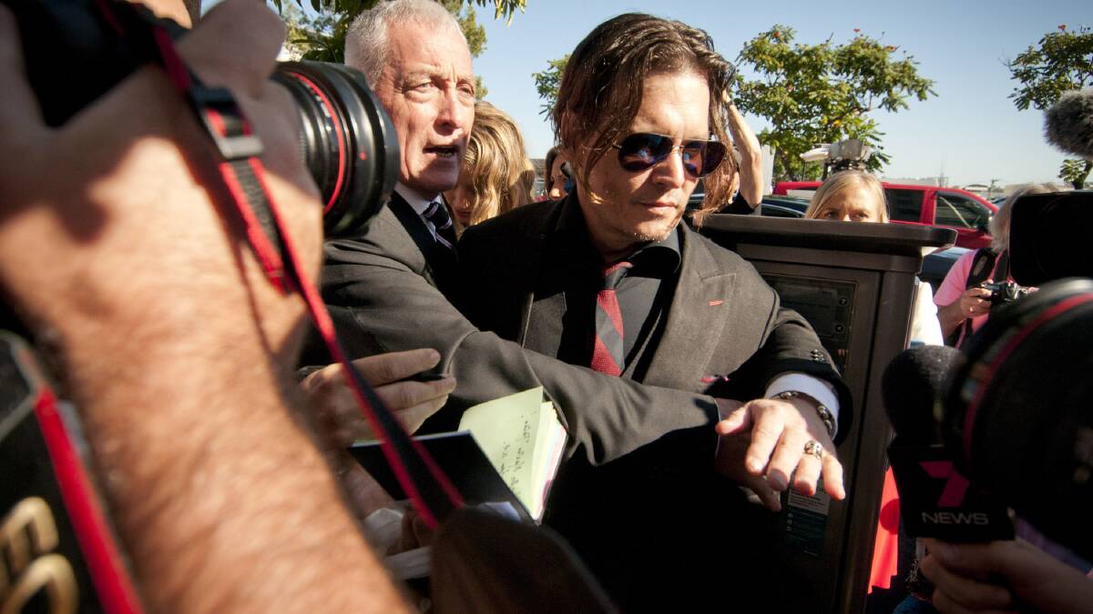 Johnny Depp arriving at Southport Court this morning. Photo Robert Shakespeare. 
