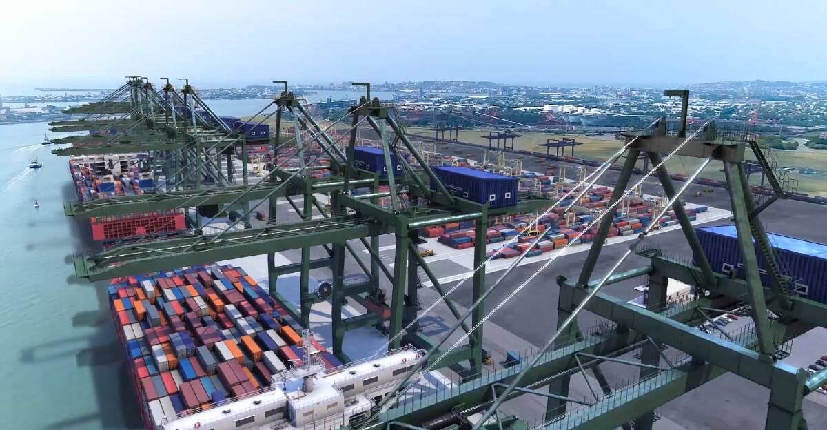 IN LIMBO: An artist's impression of the proposed Newcastle container terminal on the old BHP steelworks site.