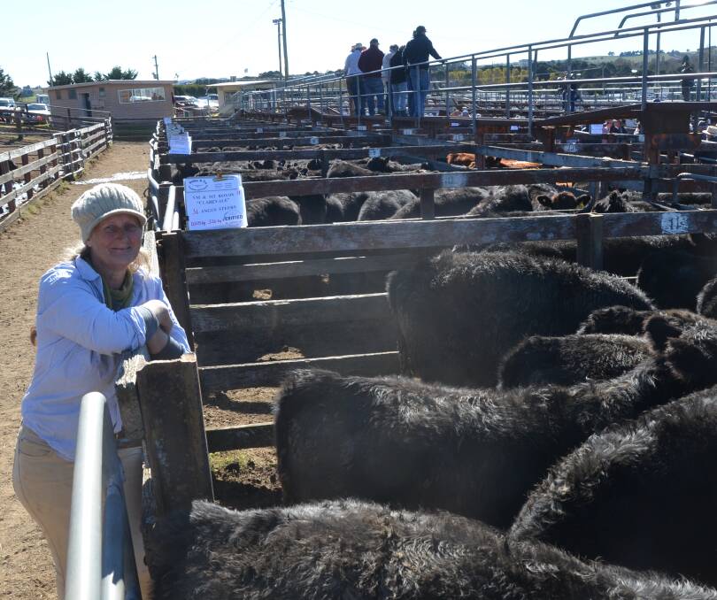 Victoria Royds now displays her EOV when selling cattle. Ms Royds sold 13 Angus steers weighing 258kg, for $1590, returning 616c/kg. 