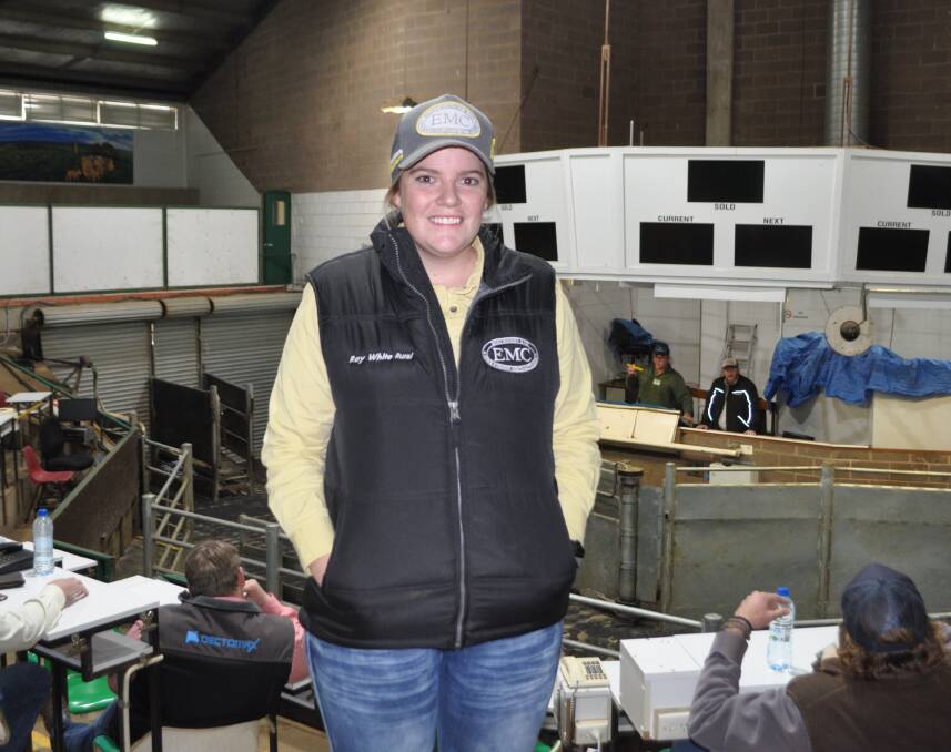 Courtney Hanns, 19, is one of the growing number of women who are becoming livestock auctioneers. 