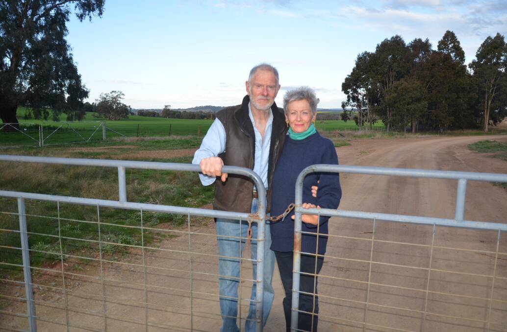 Rick and Pam Martin, Kyeamba say although the route change means they will no longer be impacted, they will continue to fight for affected landholders.