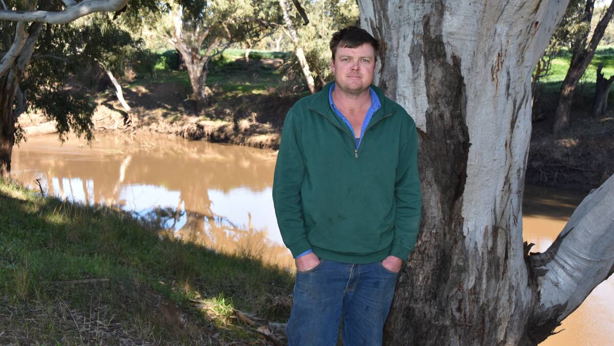 Tom Green, Lachlan Park, Forbes said ambiguity surrounding how water was allocated was hurting irrigator confidence in the Lachlan Valley. Photo: Daniel Pedersen