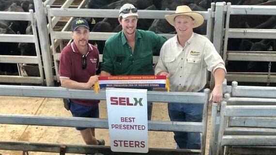 Roy and David Reeves, with agent Greg Anderson, were awarded best presented steers and heifers at Yass. The brothers sell all their heifers and buy in cows and calves, fast tracking their production by around 12 months. 