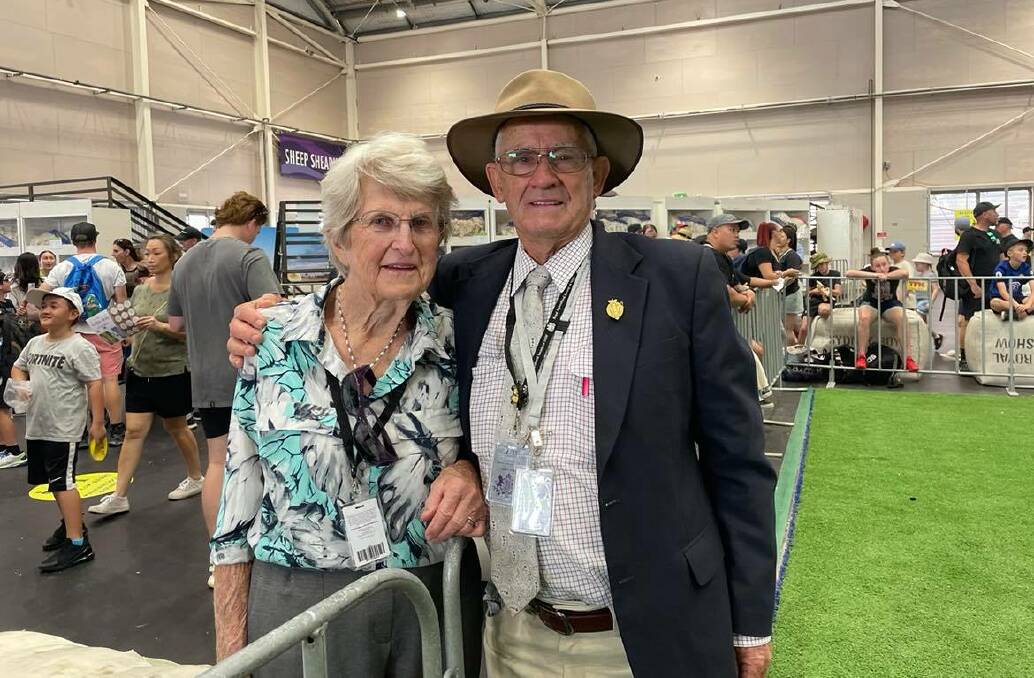 Regional transplant recipient, Ian McGaw, Grafton with his wife Jennifer, supporting Herd of Hope. The pair met at the Sydney Royal 61 years ago and have been attending the show for 65 years. 