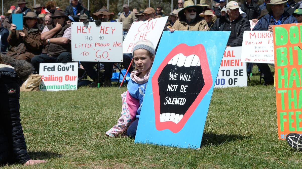 Reporting on water rallies at Tocumwal and Canberra, I saw whole families travel hours to tell politicians that "they will not be silenced."