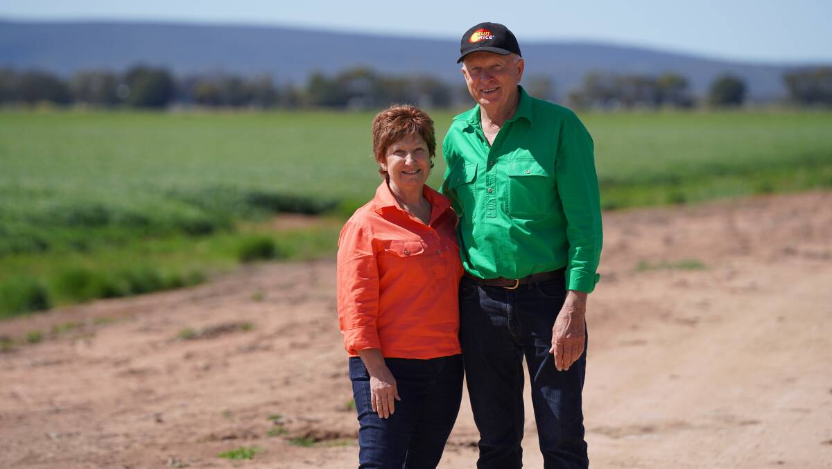 Erin and Peter Draper, Leeton were named SunRice Growers of the Year at the 2020 Rice Industry Awards. The Drapers have been growing rice since 1975. Photo: Rice Extension
