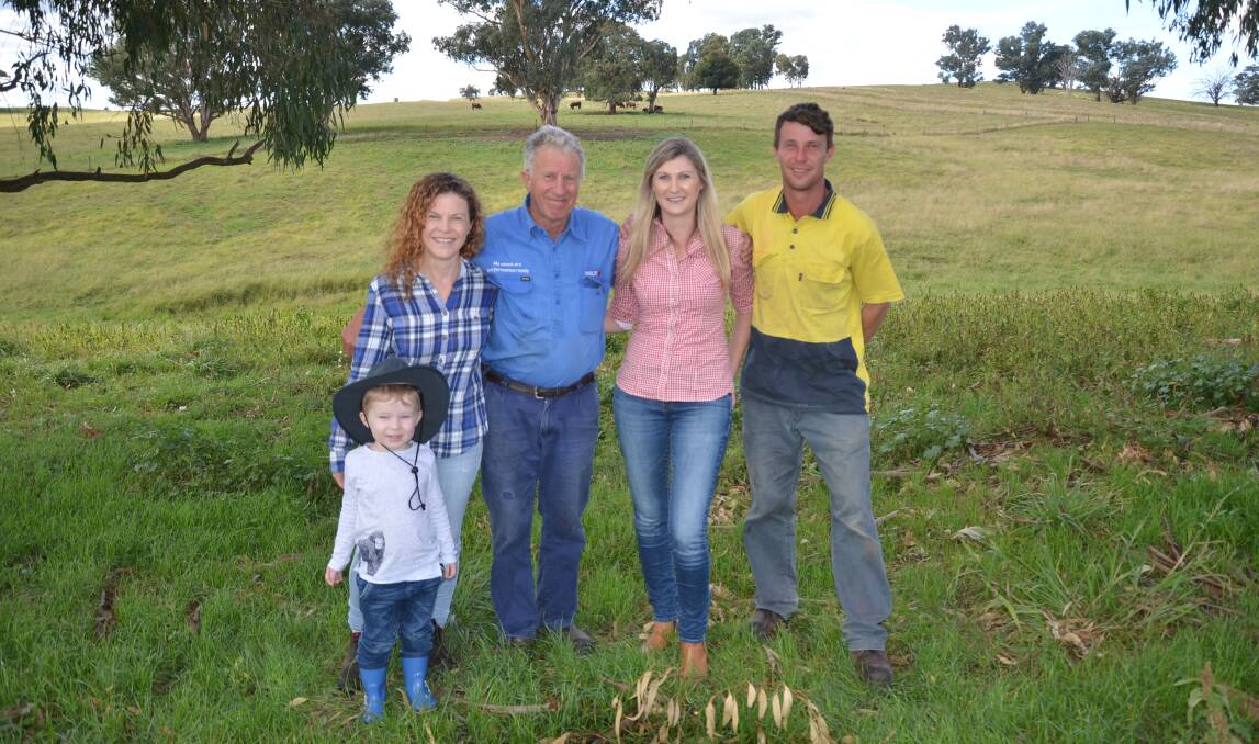 Alicia Smith (centre) with her sister Bec, father Ross, brother Blake and nephew, Hamish, 3. 