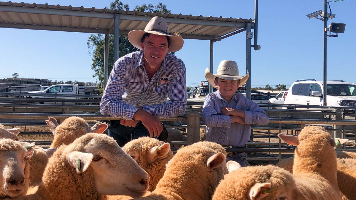 Riverina Livestock Agent, James Tierney has been a mentor for 11-year-old aspiring auctioneer, Tom Reynolds. 