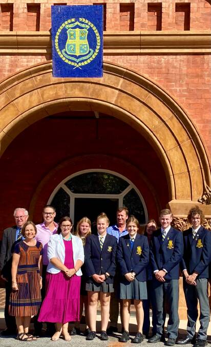 NSW Education Minister Sarah Mitchell and Nationals MLC Wes Fang at Yanco Agricultural High School. Funding has just been announced for new dormitories at the school after a push from the community. Photo: Supplied