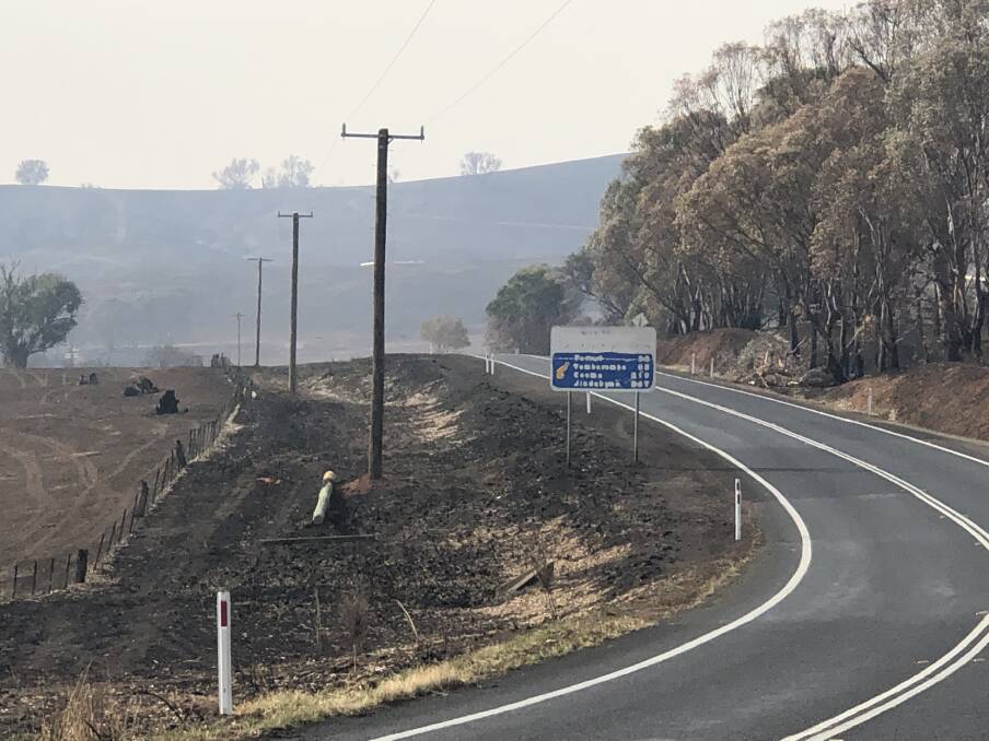 Much of the country along the Snowy Mountains highway was burnt out in the fires. 