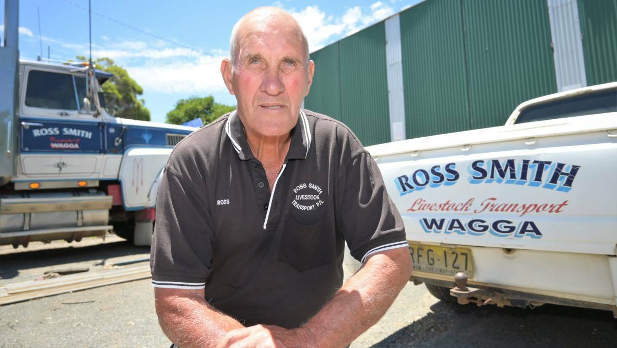 Riverina livestock transporter Ross Smith is taking his foot off the pedal after 55 years. Photo: Kenji Santo
