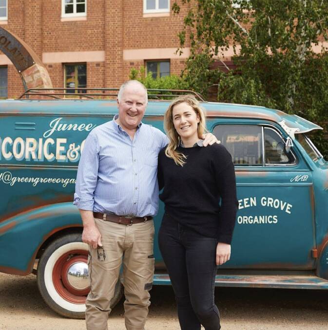 Junee Licorice and Chocolate Factory owners Neil Druce and daughter Rhiannon Druce. Neil Druce said the NSW government's COVID assistance would be a lifeline for regional businesses impacted by the Greater Sydney lockdown. 