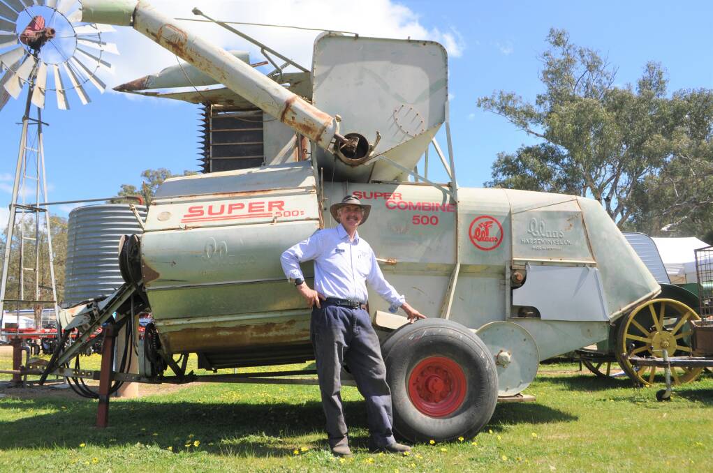 Kerry Pietsch's Claas Super 500, manufactured in 1959, was a contrast to the new Lexion series. 