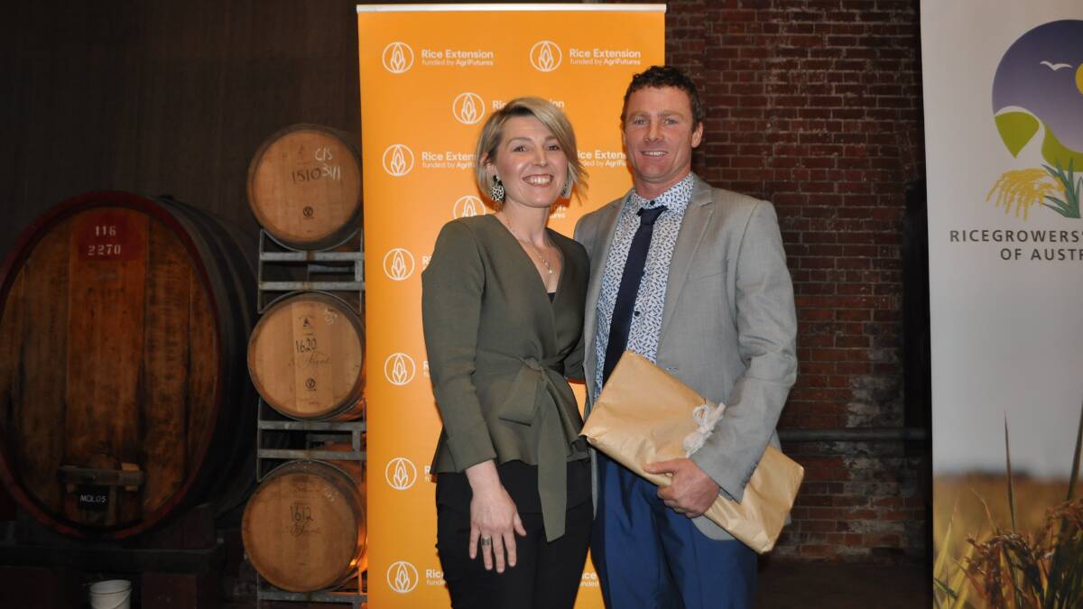 Brett and Louise Turner, Yenda took out the 2019 Rice Extension award for Highest Yield. Their Reiziq crop averaged 15.4t/ha. 