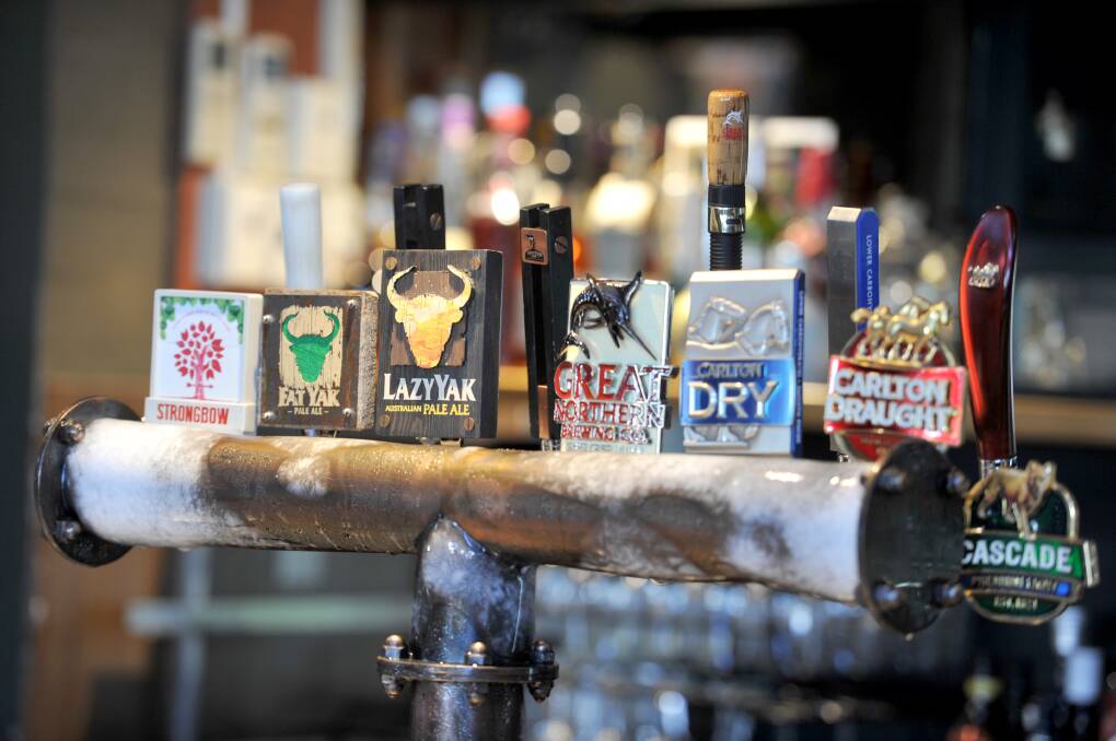 ICY COLD DRINKS: Beers are ready to be poured at the Brougham Arms. Pictures: NONI HYETT