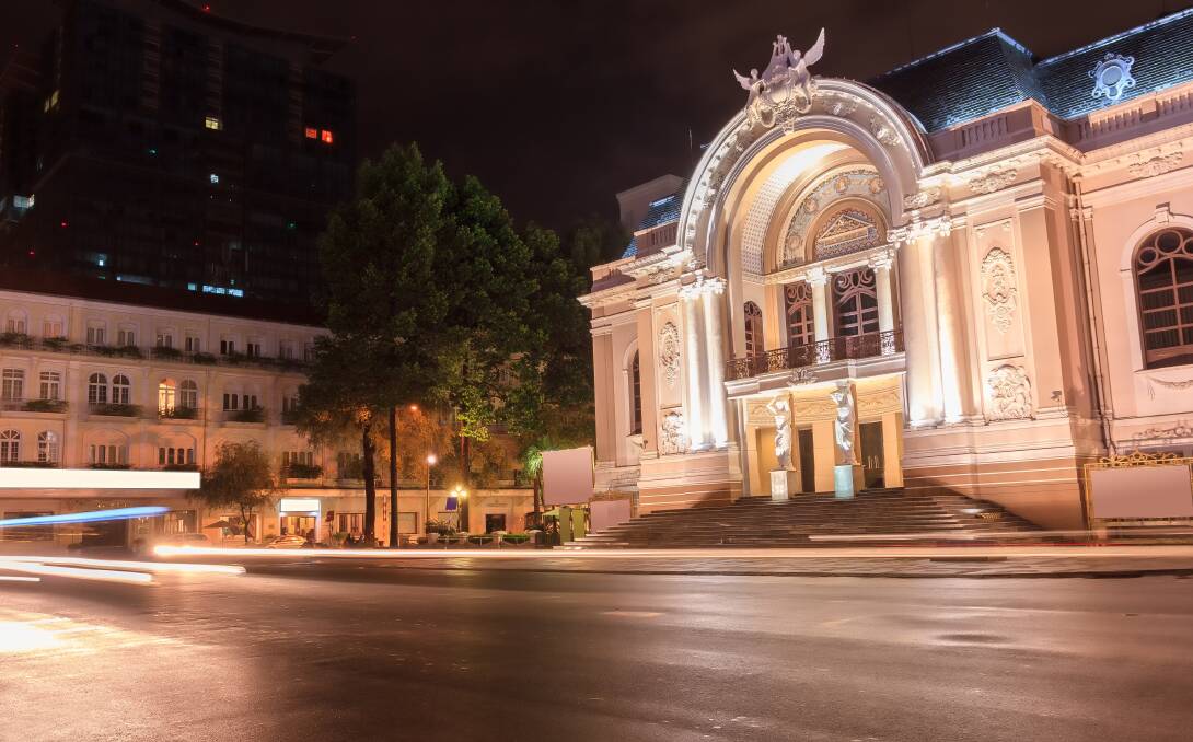 AWE INSPIRING: A night time view of the magnificent Ho Chi Minh City Municipal Theatre.  Photo: Shutterstock.com