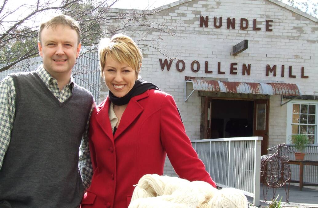 Owners of Nundle Woollen Mill Nick and Kylie Bradford. 