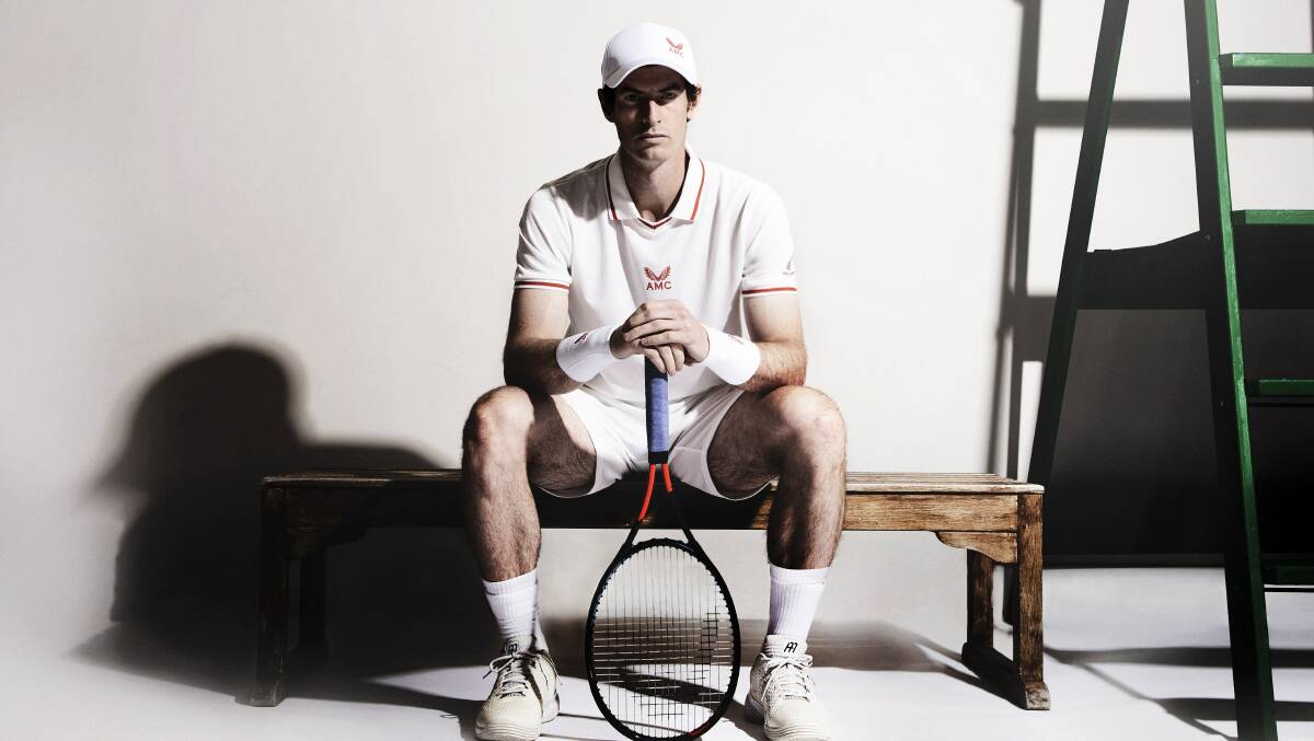 Andy Murray in the AMC wool performance kit he will be sporting at Wimbledon. 