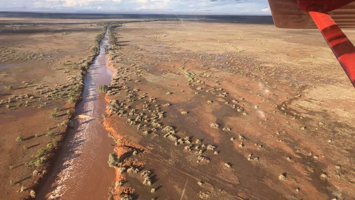 Aerial shots of rain north-east of Broken Hill. Photos by Matt Jackson.